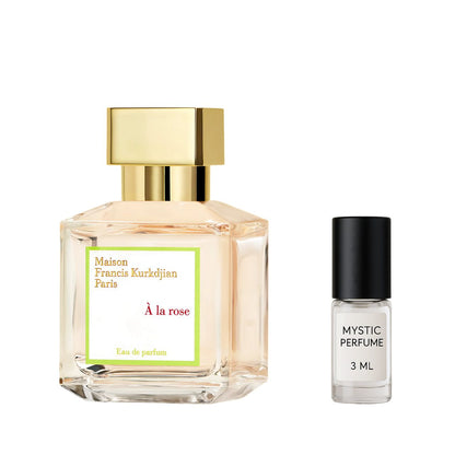 Maison Francis Kurkdjian A La Rose sample vial label detail