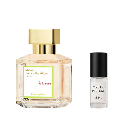 Maison Francis Kurkdjian A La Rose sample vial label detail