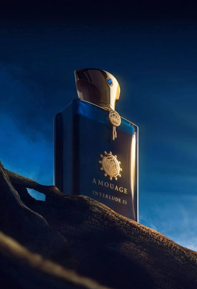 Amouage Interlude 53 bottle and box