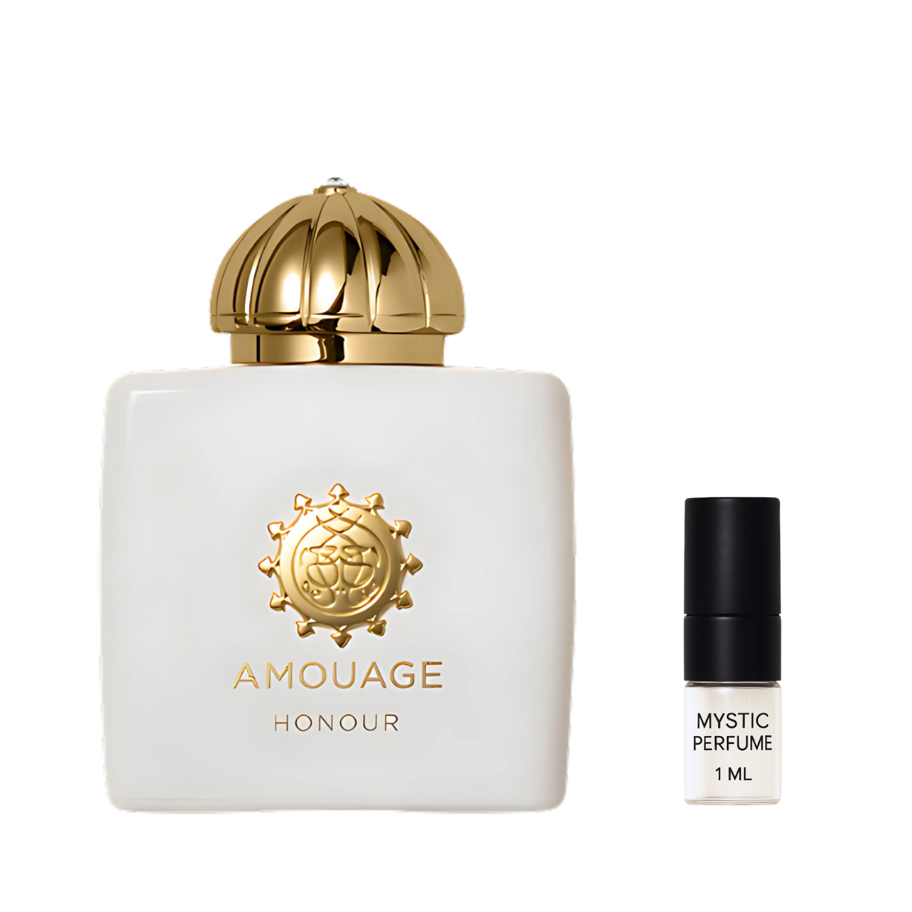 Amouage Honour Woman sample vial label detail