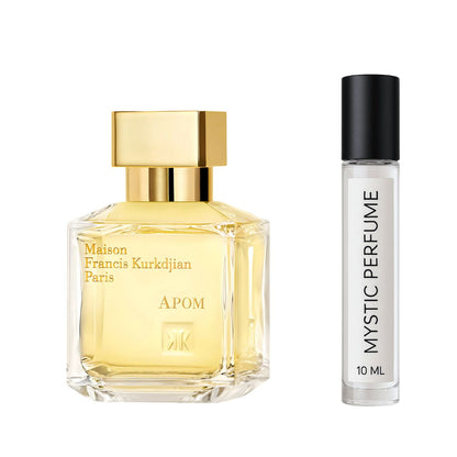 Maison Francis Kurkdjian APOM sample vial label detail
