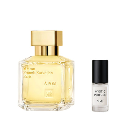 Maison Francis Kurkdjian APOM sample vial label detail