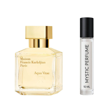 Maison Francis Kurkdjian Aqua Vitae sample vial label detail