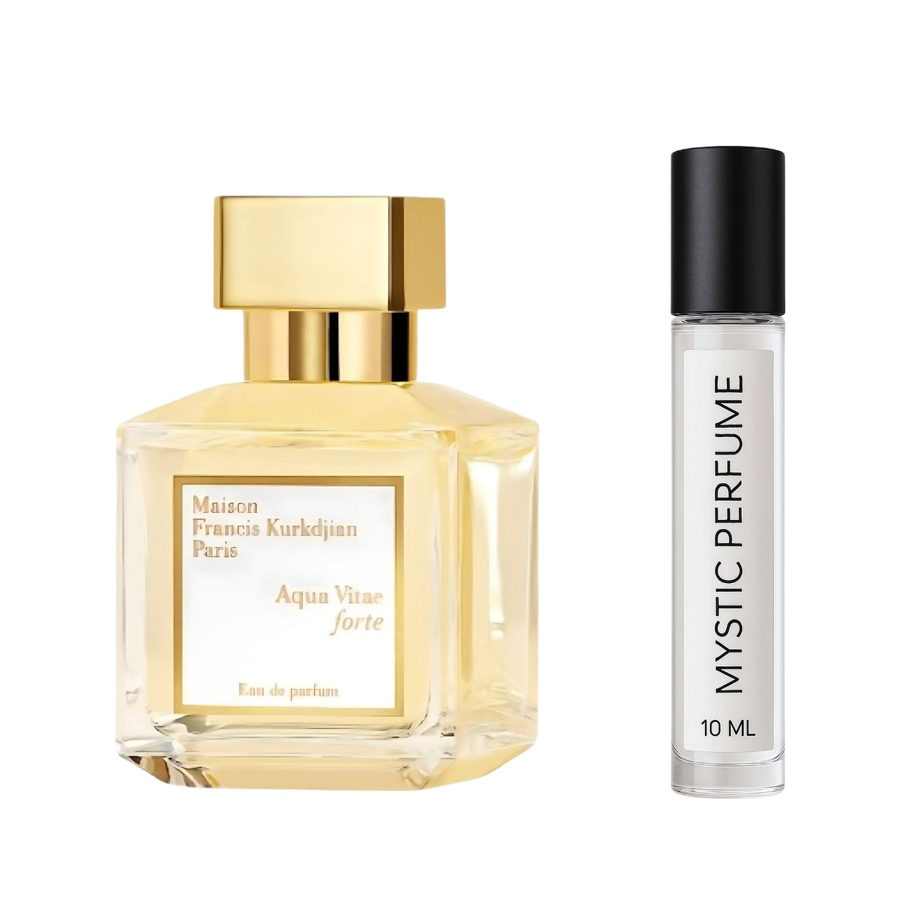 Maison Francis Kurkdjian Aqua Vitae Forte sample vial label detail