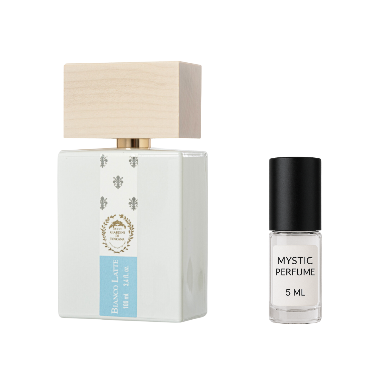 Giardini Di Toscana Bianco Latte sample vial label detail