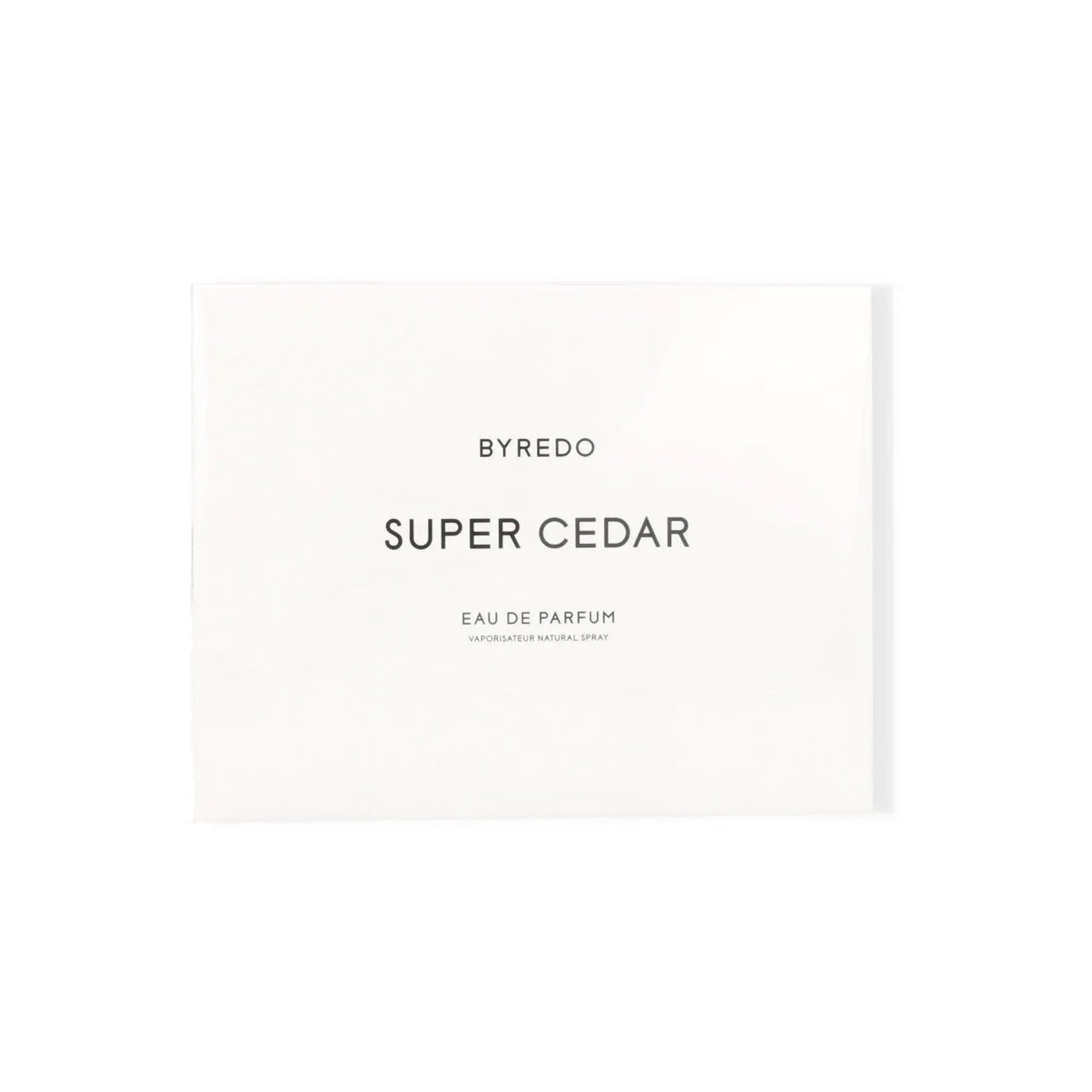 Byredo Super Cedar Eau de Parfum packaging box