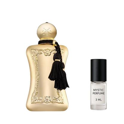Parfums de Marly Darcy Parfum sample vial label detail