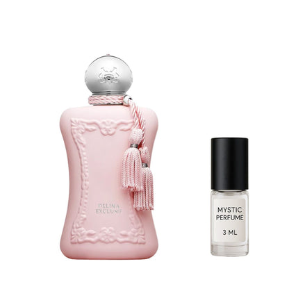 Parfums de Marly Delina Exclusif Parfum sample vial label detail