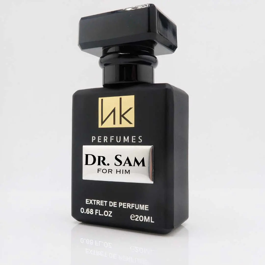 Dr. Sam Eau de Parfum bottle close-up detail