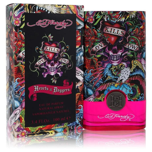 Ed Hardy Hearts & Daggers Eau de Parfum perfume bottle