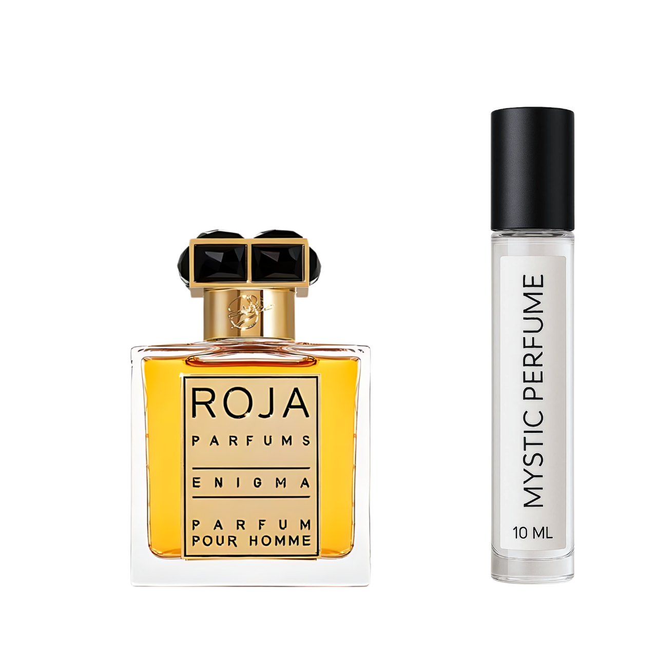 Roja Enigma Pour Homme Parfum sample vial label detail