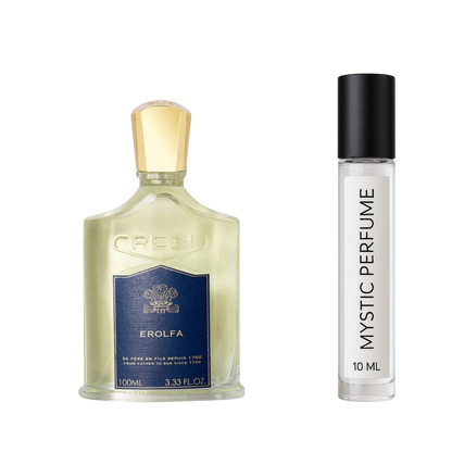 Creed Erolfa sample vial label detail