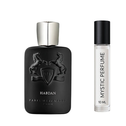 Parfums De Marly Habdan Parfum sample vial label detail