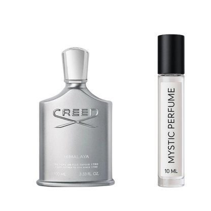 Creed Himalaya sample vial label detail