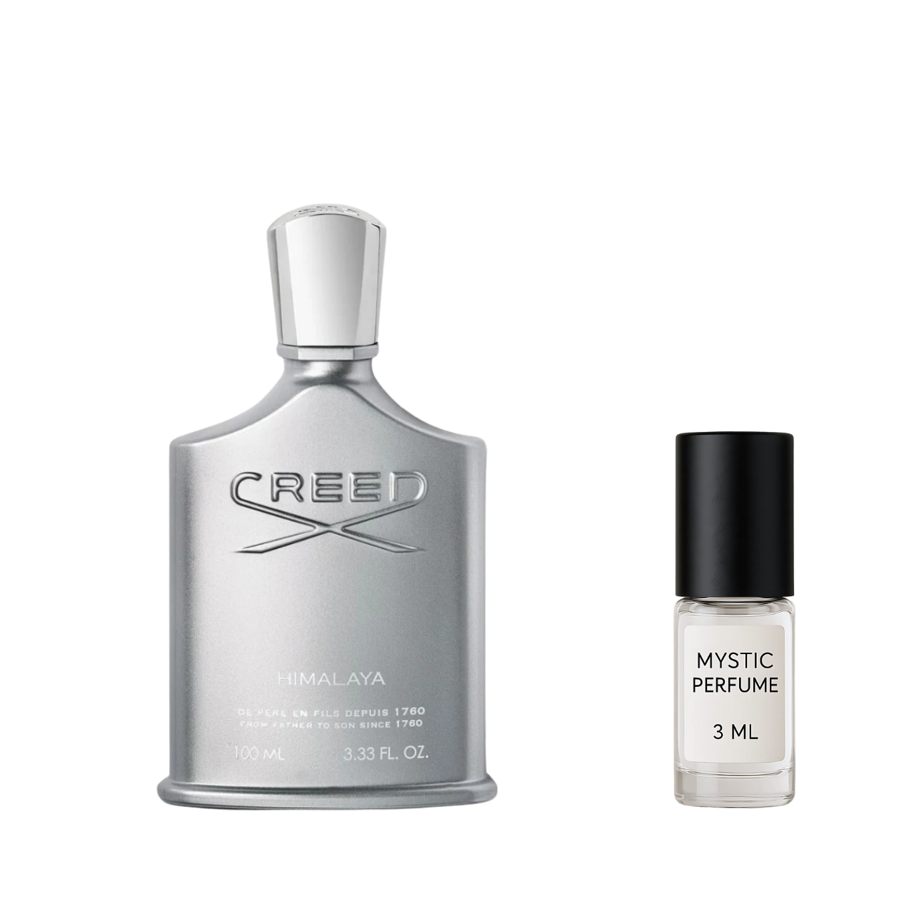 Creed Himalaya sample vial label detail