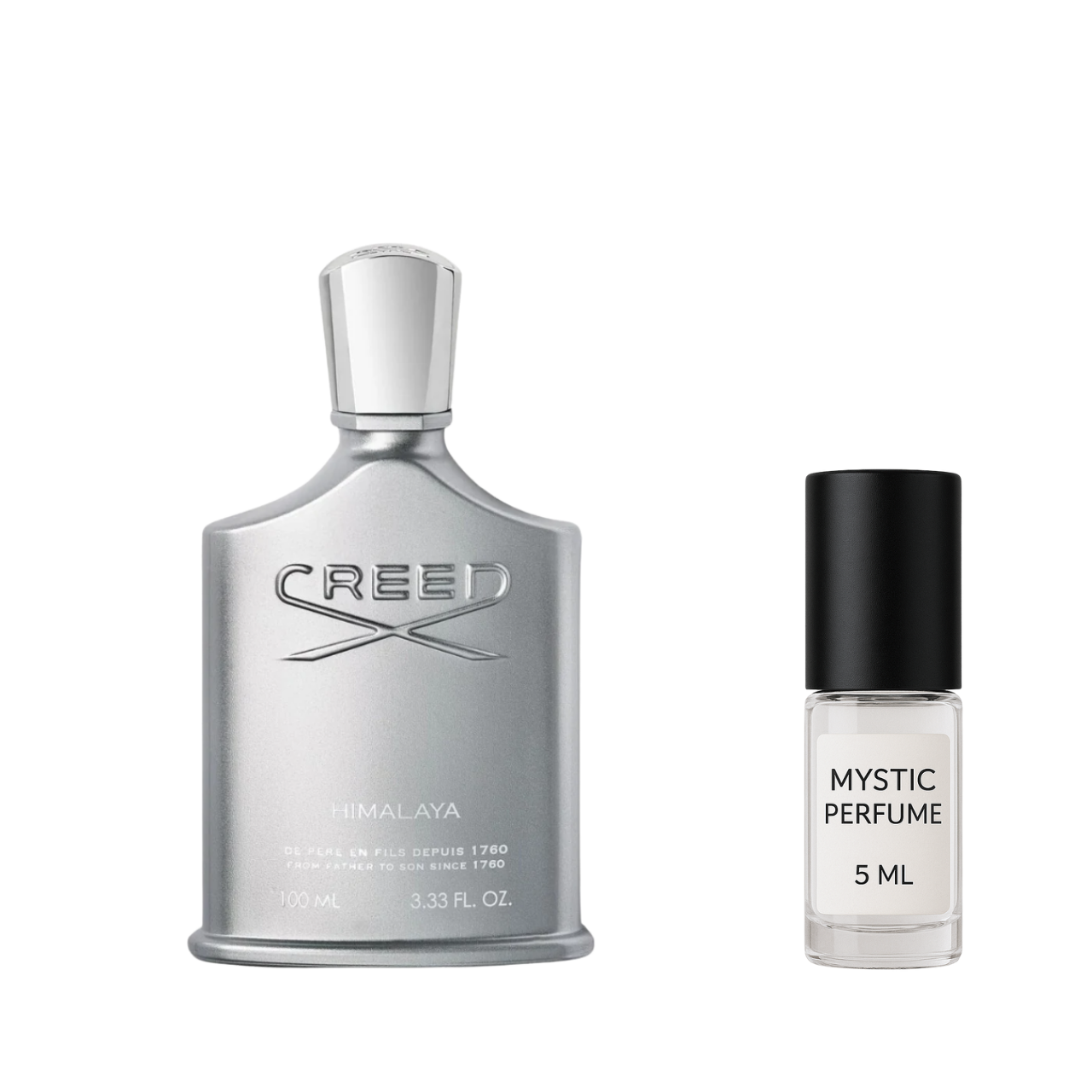 Creed Himalaya sample vial label detail