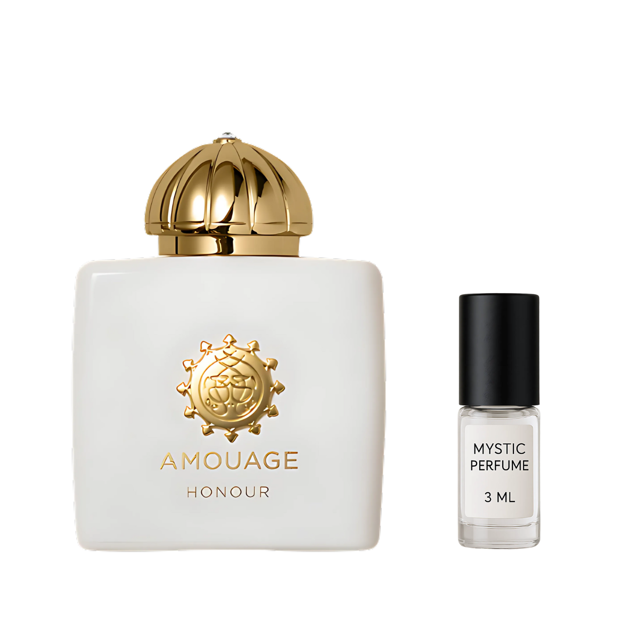 Amouage Honour Woman sample vial label detail