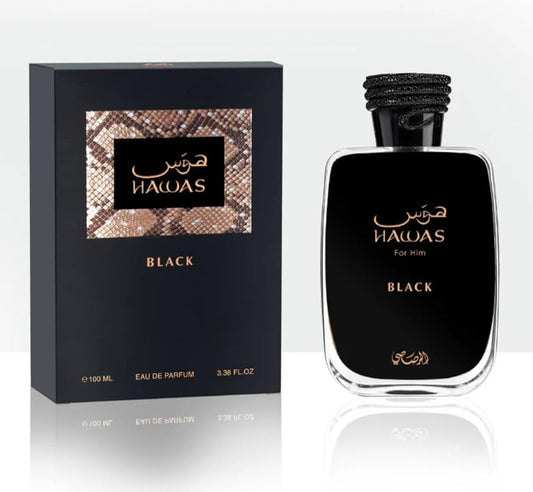 Rasasi Hawas Black Eau de Parfum perfume bottle