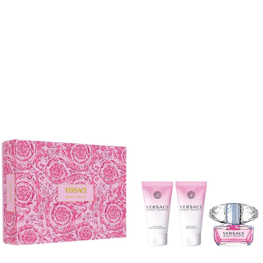 VERSACE BRIGHT CRYSTAL 3 pcs GIFT SET for Women 1.7 oz EDT Spray + BODY LOTION + GEL