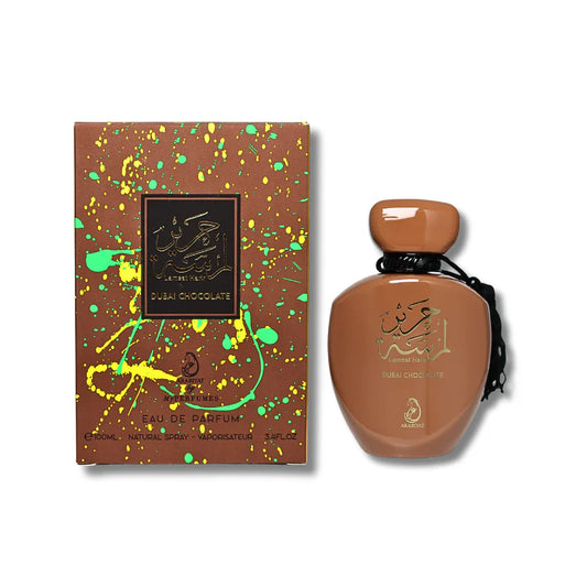 Arabiyat Lamsat Harir Dubai Chocolate Unisex Eau de Parfum perfume bottle