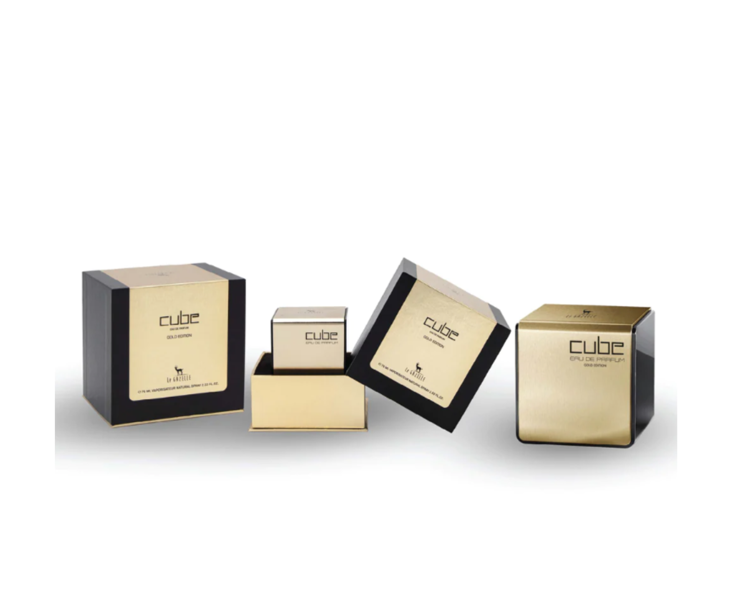 LA GAZELLE CUBE GOLD EDITION MEN / Eau de Parfum packaging box