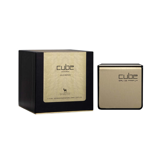 LA GAZELLE CUBE GOLD EDITION MEN / Eau de Parfum perfume bottle