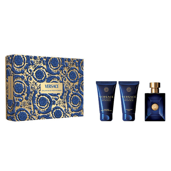 VERSACE DYLAN BLUE POUR HOMME 3 piece set edt 50ml + SG50ml + AS50ml for Men