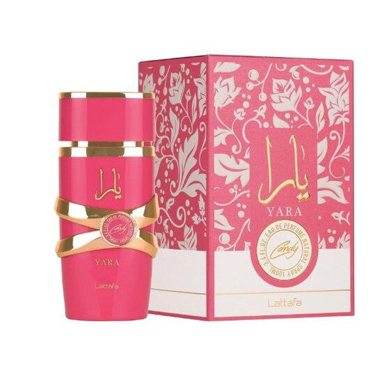 LATTAFA Yara Candy Eau de Parfum packaging box