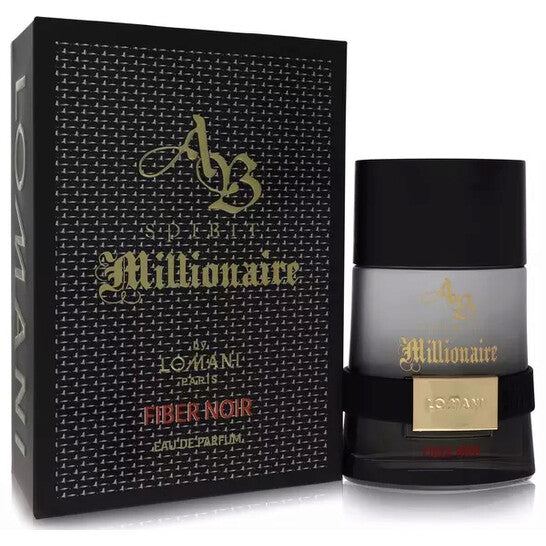 LOMANI  Men's AB Spirit Millionaire Fiber Noir EDP 3.4 oz