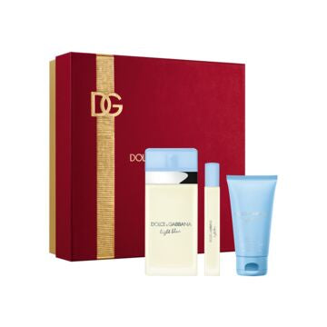 Dolce & Gabbana Light Blue Eau de Toilette(3.3 oz,0.33 oz), 1.7 oz body cream for Women