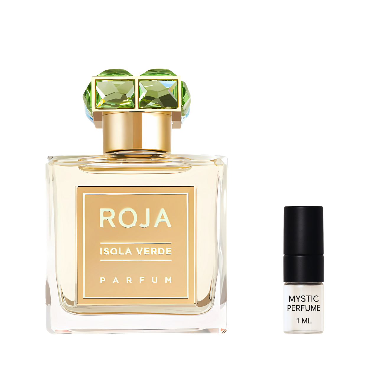 Roja Parfums Isola Verde Parfum sample vial label detail