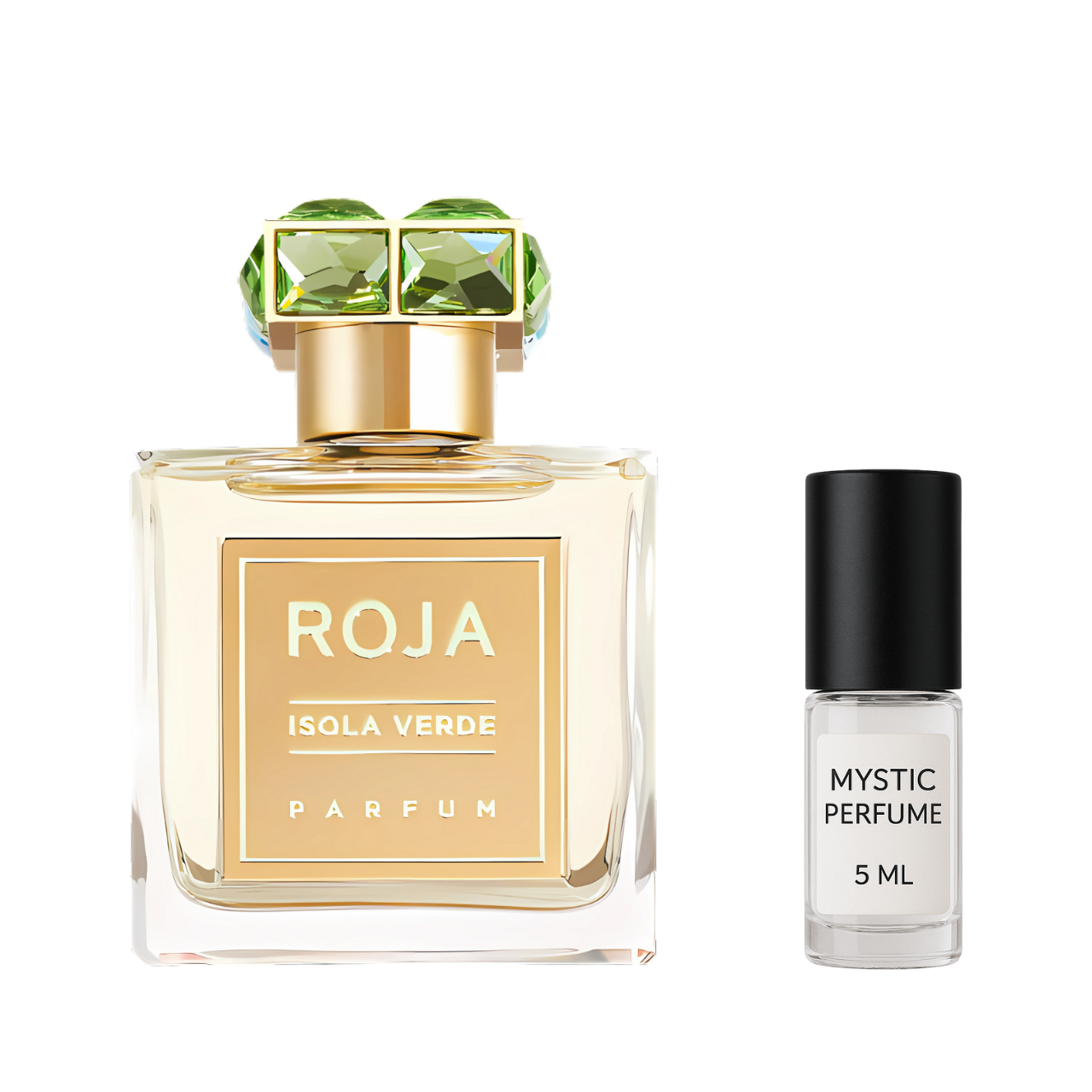 Roja Parfums Isola Verde Parfum sample vial label detail