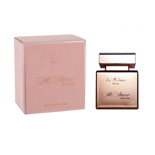 Jo Milano Mi Amour Rose Gold Eau de Parfum perfume bottle