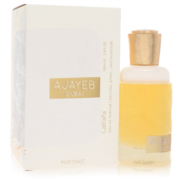 Lattafa Ajayeb Dubai Portrait by Lattafa packaging box