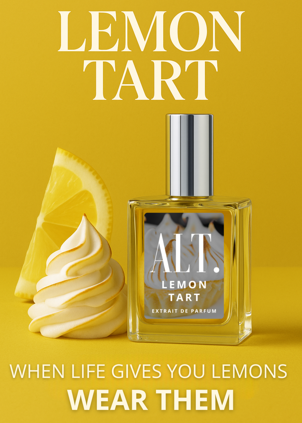 Lemon Tart bottle close-up detail