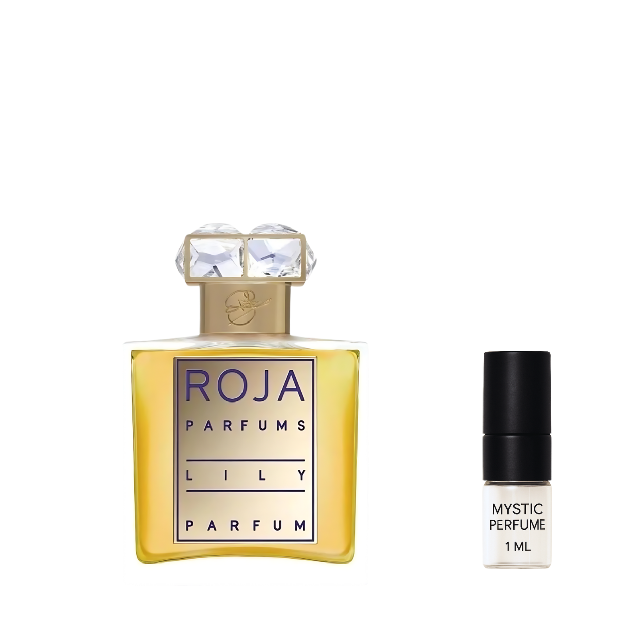 Roja Lily Pour Femme Parfum sample vial label detail