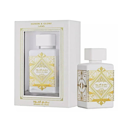 Lattafa Bade'e Al Oud Honor & Glory Eau de Parfum packaging box