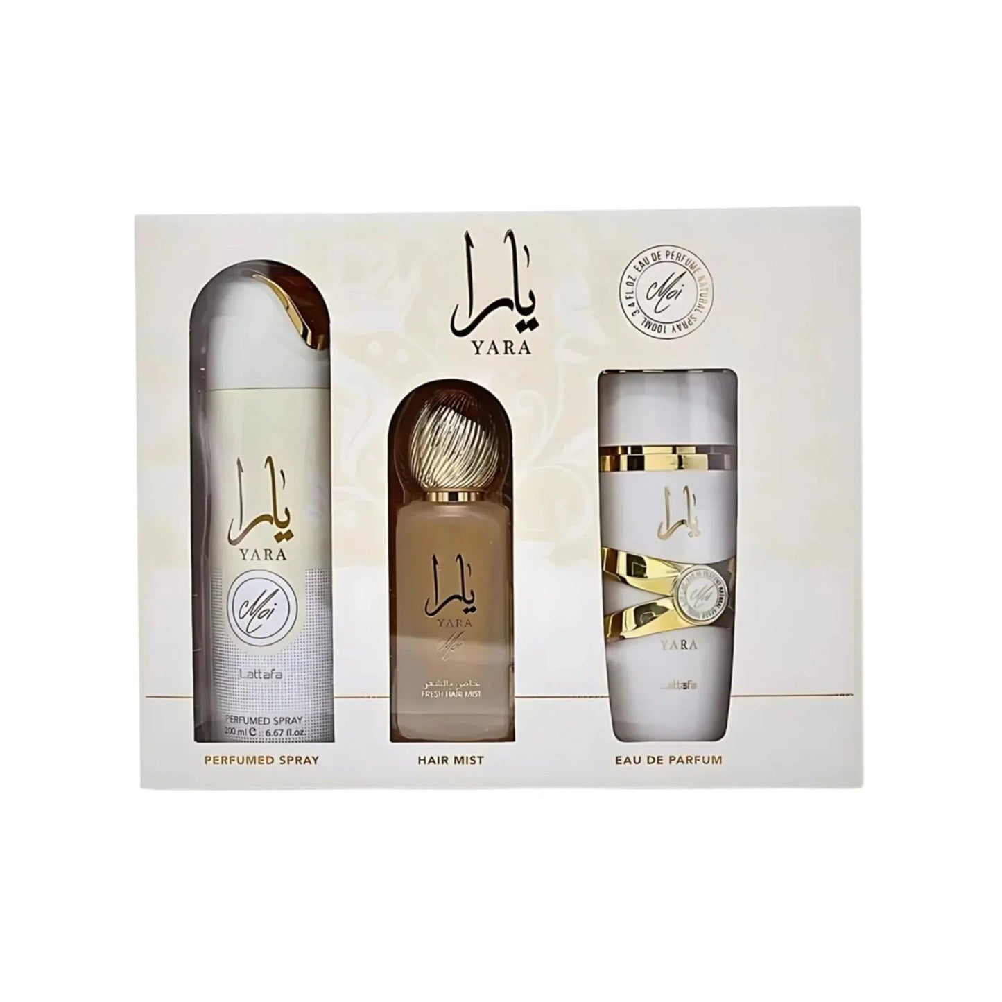 Lattafa Yara Moi Eau de Parfum bottle and box
