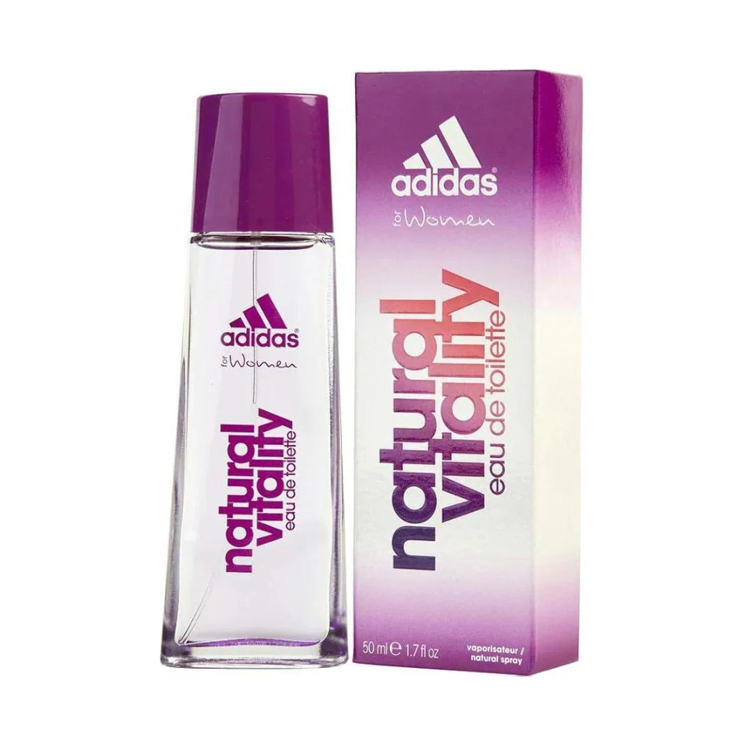 Adidas Natural Vitality Eau de Toilette carton and packaging