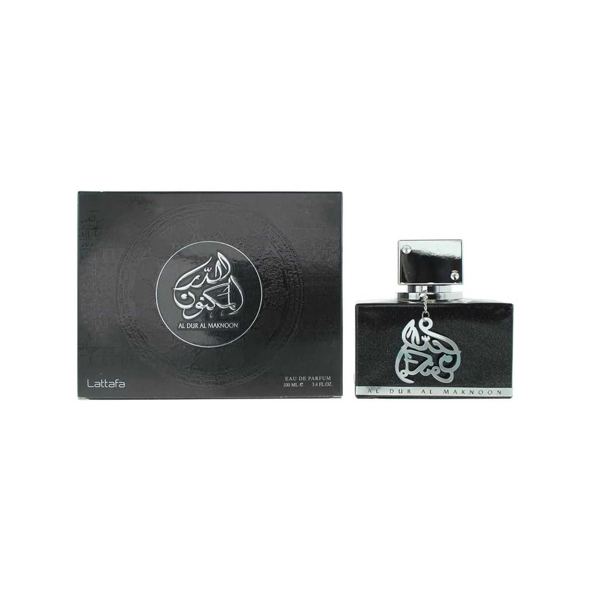 Lattafa Al Dur Al Maknoon Silver Eau de Parfum packaging box