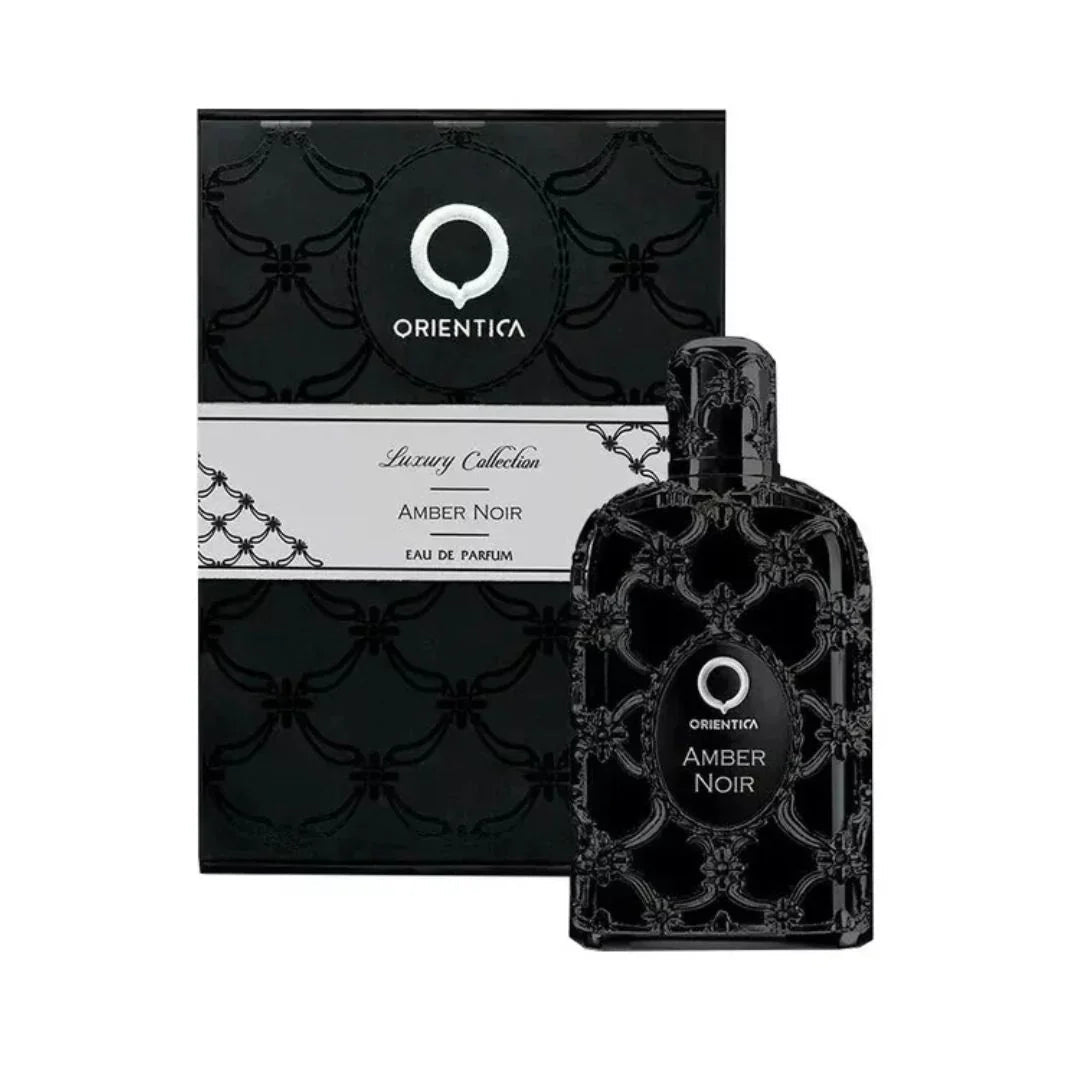 Orientica Amber Noir Eau de Parfum packaging box