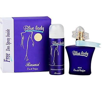 Rasasi Blue Lady Eau de Parfum perfume bottle