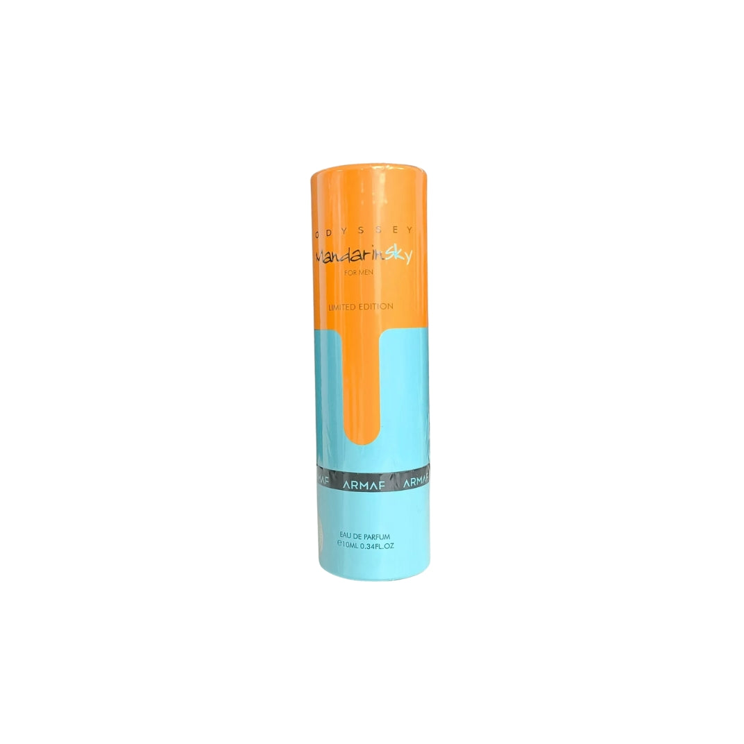 Armaf Odyssey Mandarin Sky Eau de Parfum bottle close-up detail