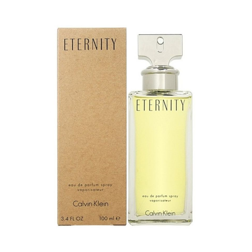 Calvin Klein Eternity Eau de Parfum bottle close-up detail