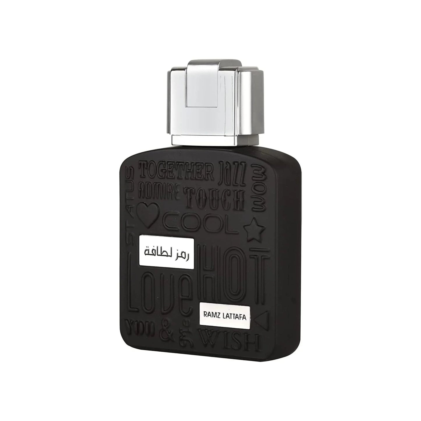 Lattafa Ramz Silver Eau de Parfum bottle and box