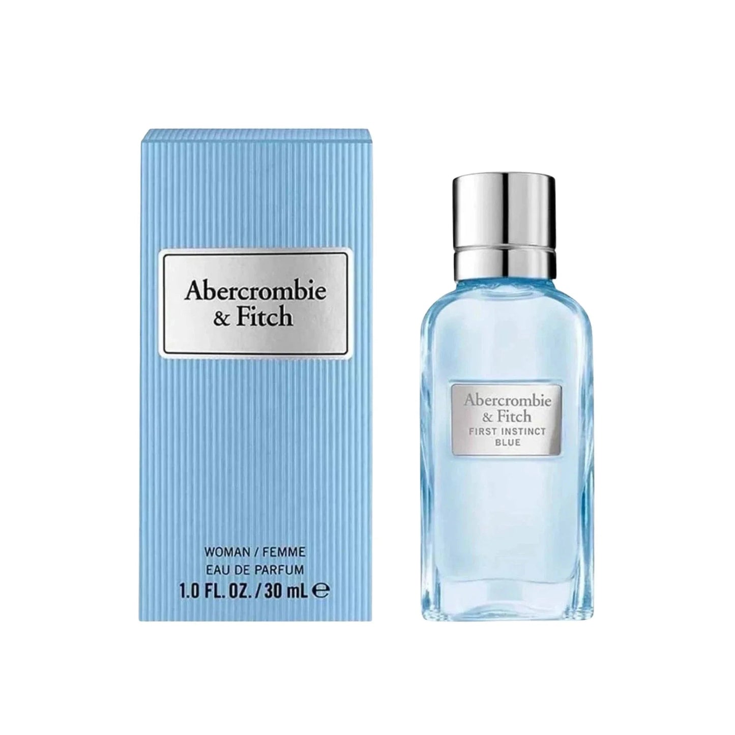 Abercrombie & Fitch First Instinct Blue Eau de Parfum bottle close-up detail