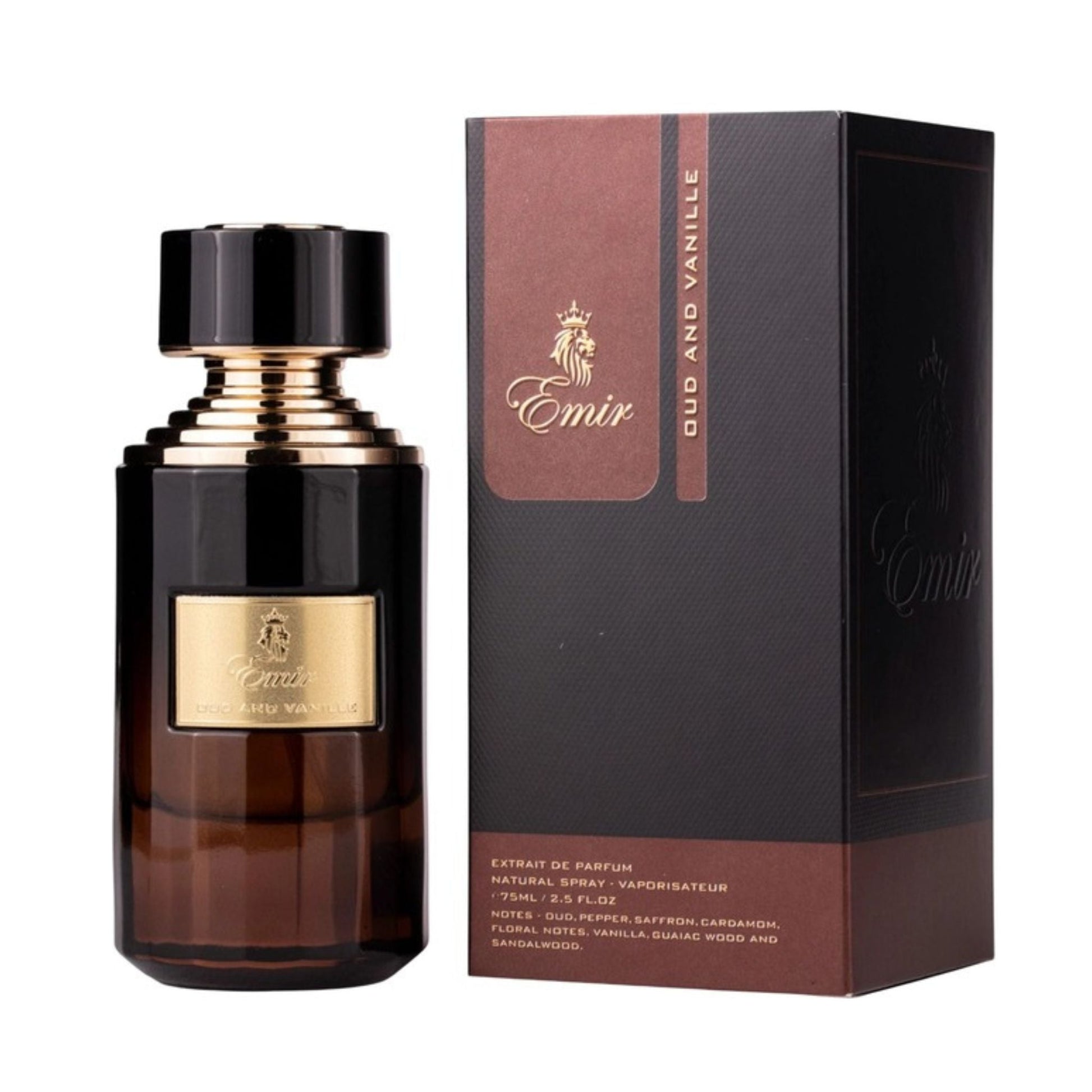Emir Oud and Vanille Eau de Parfum perfume bottle
