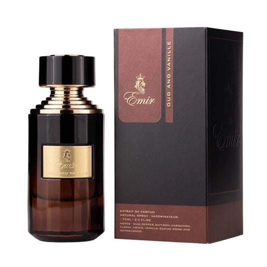 Emir Oud and Vanille Eau de Parfum perfume bottle