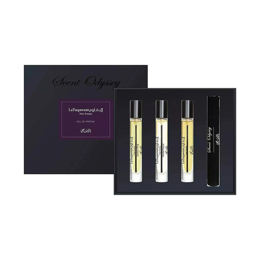 Rasasi Scent Odyssey La Yuqawam Pour Femme Eau de Parfum perfume bottle