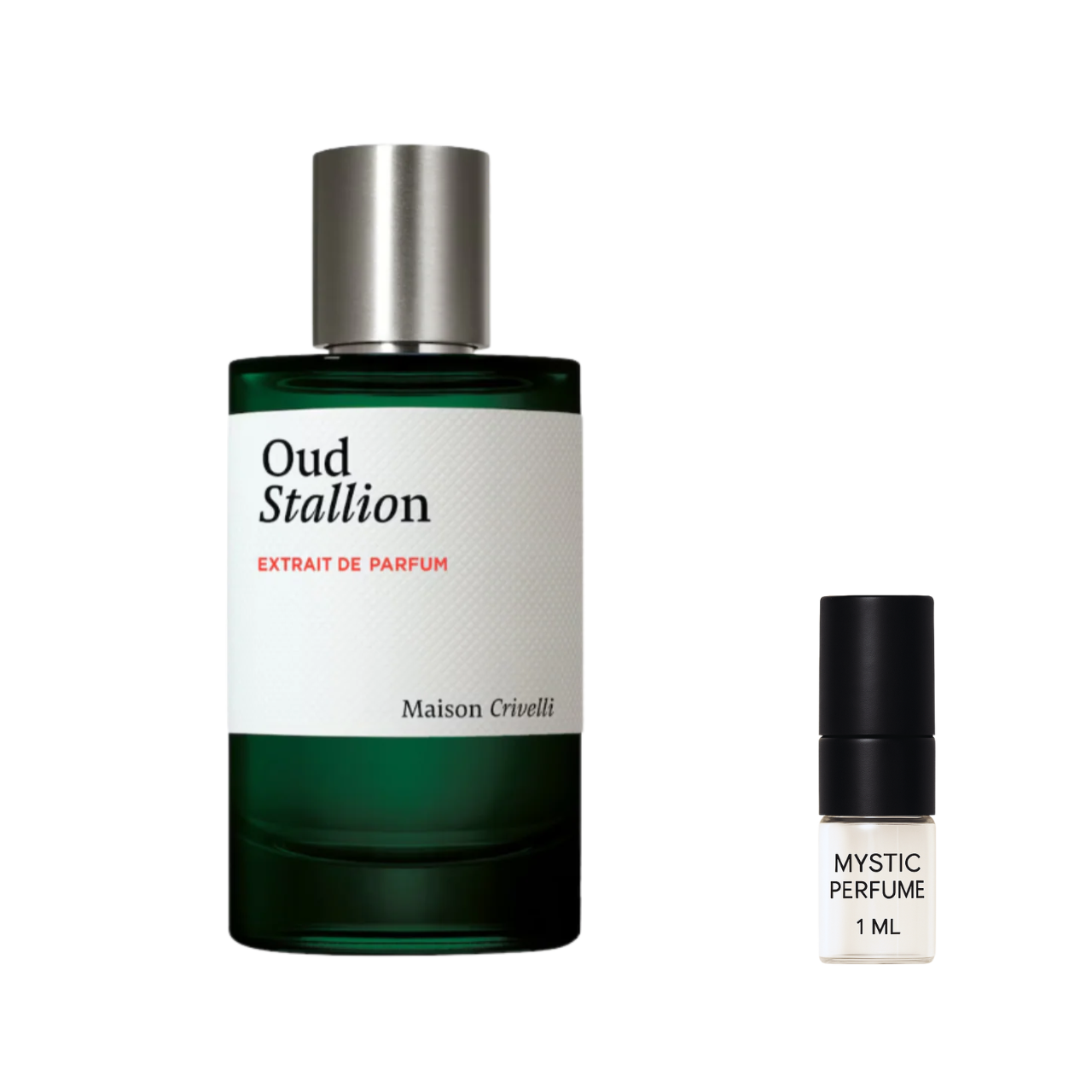 Maison Crivelli Oud Stallion sample vial label detail